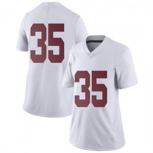 NCAA Women's Alabama Crimson Tide #35 Cooper Bishop Stitched College Nike Authentic No Name White Football Jersey MG17P38LM